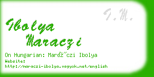 ibolya maraczi business card